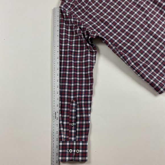 NWOT UNTUCKit Slim Fit Wrinkle Button Down Shirt Mens Medium Plaid Twill Check - Picture 8 of 10